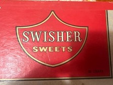 Swisher Sweets 1970s Vintage Red Empty Cigar Box, Antique, Holds 50 Slims picture