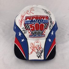 Pep Boys Auto 500 Hat Mens One Size Atlanta NASCAR Racing Multi Signed 2008 picture
