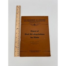 Vintage 1941 1943 Civil Pilot Training Manual & Air Regulations Bulletins 22 23 picture