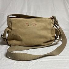 Vintage Fossil Canvas Messenger Bag Khaki Brown Crossbody Floral Y2K Boho picture