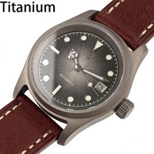 Tandorio 36mm Titanium/Steel 200m Diver Sapphire PT5000 Miyota 8215 Men Watch picture