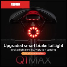 ROCKBROS Smart Brake Sensing Bike Tail Light Aluminum USB-C Waterproof Rear picture