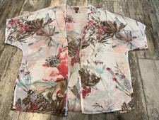 Easywear by Chico's plus size 2 Womens Open Front Floral Boho Lightweight Top picture