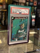 2018 DBS Universe 7 Saiyan Prince Vegeta TB1-004 SPR Signature PSA 9 Auto picture