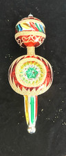 Vintage Fantasia Ornament Christmas Fluted Triple Indent Drop Large Jumbo 11