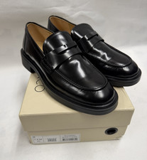 Tony Bianco Women’s Black Leather High Shine Loafer Flats US 7.5M picture
