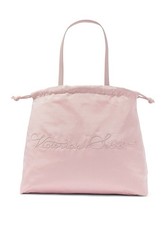 New Victoria’s Secret Cinched Satin Drawstring Tote Bag Pink Purse picture