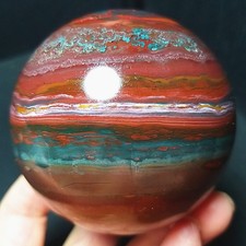 RARE 419.6g Natural Polished Orbicular Ocean Jasper Sphere Reiki Healing A5052 picture