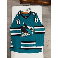 Adidas San Jose Sharks Brent Burns 88 NHL Jersey Teal Primegreen Authentic 46 picture