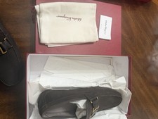 Salvatore Ferragamo Sardegna17 Brown Leather Buckle Loafers Men’s 8 EE picture