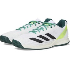 Adidas Courtflash Pickleball Mens Shoes White Green Neon JQ0695 Size 9.5 New picture