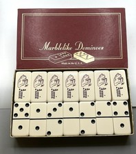 Puremco Marblelike Dominoes Professional Extra Thick “Annie” & Swan On Tile USA picture