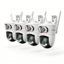 4PCS 4MP Dual Lens WiFi  Security Camera Outdoor Colar Night Vision CCTV 360°PTZ picture