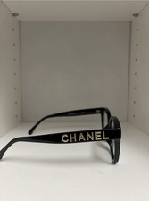 CHANEL Women’s Black Square Full Rim Plastic Eyeglass Frames Logo Temples picture