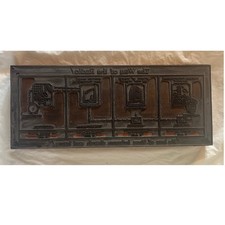 Antique 1929 WABC Radio Letterpress Printing Block NYC CBS Broadcasting 13
