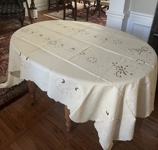 Vintage Azores Portugal Linen Tablecloth 102