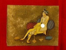 Intricate Handmade Indian Erotic Love Scene Bedroom Decor Kamasutra Painting picture