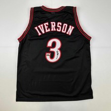 Facsimile Autographed Allen Iverson Philadelphia Black Auto Jersey XL picture