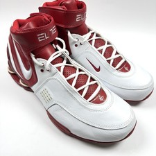 2006 Nike Shox Elite TB Mens 14 White Red 314184-116 Vintage Basketball Shoes picture