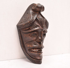 Old Batak Shaman Rare Sumatra Carved Wooden Mask Indonesian Tribal picture