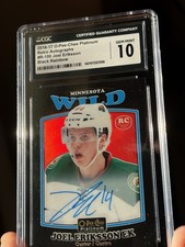 2016-17 O-Pee-Chee Platinum Joel Eriksson Ek Retro Black Rainbow Auto RC #R-100 picture