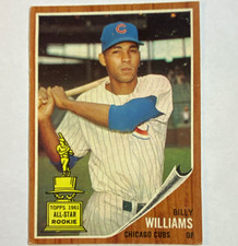 Topps 1962 #288 Billy Williams, Chicago Cubs, All Star Rookie, EX-EXMT, centered picture