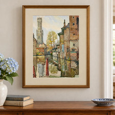 Vintage Nicolas Markovitch Lithograph - Bell tower at Bruges picture