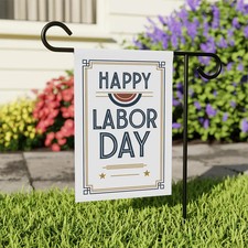 Happy Labor Day Garden Flag Patriotic Home Yard Banner Decor picture