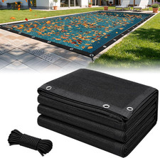 40X20Ft Pool Leaf Net Cover for Inground/Above Ground Pool, Mesh Pool Cover | HD picture