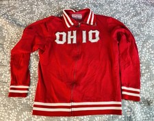 Vintage Ohio State Light Jacket Adult Large Full Zip Scarlet & Gray Brand picture