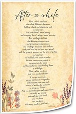 After A While Poem Poster Prints Inspirational Poetry Love Poem Posters picture