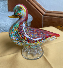 VTG Murano Glass Duck Figurine La Tour d'Argent Paris Galliano Ferro Sticker picture