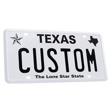 Personalized Texas White License Plate - Embossed Aluminum & Custom Lettering picture
