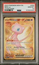 2023 POKEMON MEW EN-151 HYPER RARE #205 MEW EX PSA 10 picture