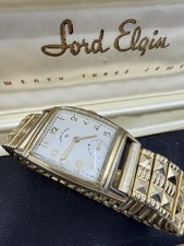 1951 Lord Elgin Art Deco Gr 626 21J Mechanical Watch - Clean Runner picture