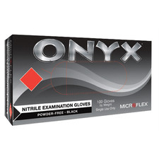  Microflex ONYX BLACK NITRILE EXAM GLOVES LG. 100PK N643 picture