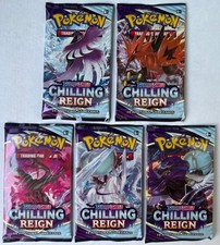 Chilling Reign Pokemon Booster Pack x 5 (Complete Pack Art Set) picture
