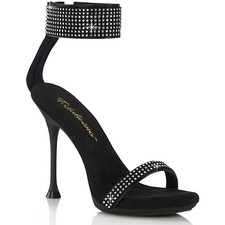 Pleaser Fabulicious Women'S 4 1 2 Inch Heel Ankle Strap Rhinestone Sandals picture