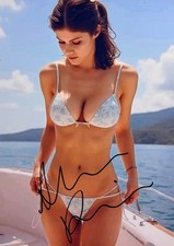 Alexandra Daddario Autographed 8.5x11 Color Photo COA Actress Signed picture