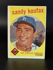 1959 Topps  #163 Sandy Koufax VG No Creases, Wear On Front As Seen picture