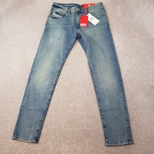 Diesel Mens Jeans 30x30 Blue D-Strukt 0BMBW Stretch Slim Denim Wash W30 L30 picture