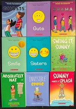 Partial Series Set Graphic Novels Raina Telgemeier Scrivan Libellen Holm Lot 9 picture