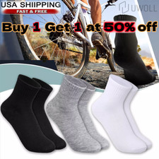 Lot 1-3 Pairs Mens Womens Ankle Quarter Crew Socks Sport Casual Cotton Socks US picture