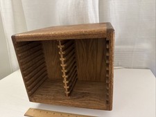 Vintage Sonrise Oak Designs 40 Slot CD Holder Cabinet Storage Used Nice picture