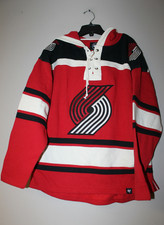 New NBA Portland Trail Blazers Lacer style mid weight cotton hoodie men's S picture