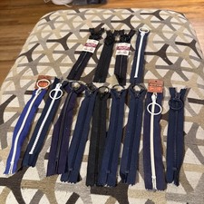 Vintage 7” Ring Pull Zipper Lot Of 13 picture