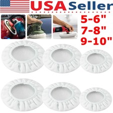 1-12PCS Polishing Bonnet Buffer Pads Soft Wool for 5-6
