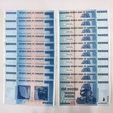 Zimbabwean ONE HUNDRED TRILLION DOILARS 2008 Banknote Uncirculated 20PCS picture