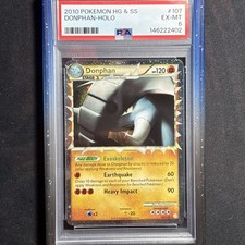 2010 POKEMON HEARTGOLD SOULSILVER - BASE: DONPHAN Prime #107  PSA 6 - Excellent picture