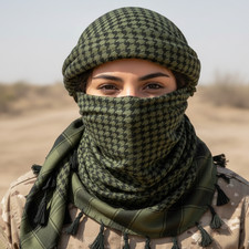 Military Shemagh Tactical Desert Scarf – Soft Woven Cotton Keffiyeh Head Wrap picture